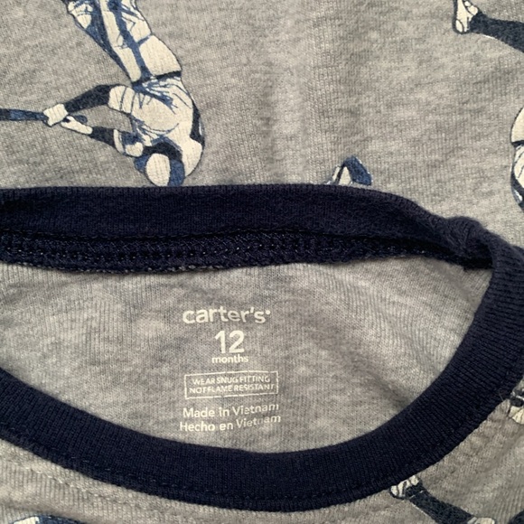 Carter’s 12 month baseball theme, pajamas - Picture 10 of 10